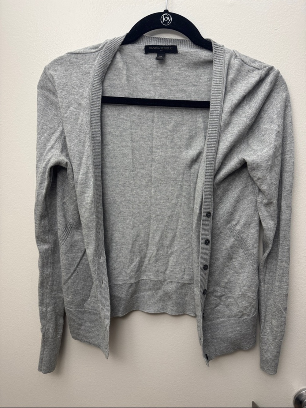 Banana Republic Factory Light Gray Women's Button Cardigan